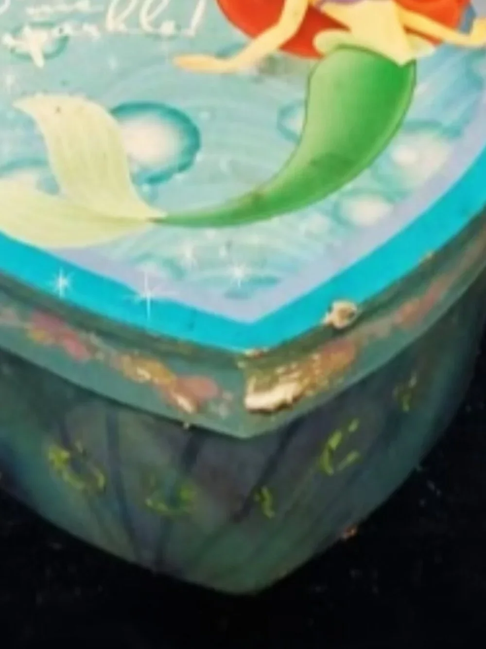 💕 3/$25 Rare Disney’s The Little Mermaid Heart Music Jewelry Box (1990’s)